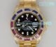Copy Rolex GMT-Master II Black Dial Blue & Pink Ceramic Bezel Gold Case Watch (7)_th.jpg